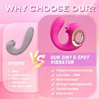 G-Punkt Vibrator für Frauen 12 Zungen-Leckmodi Klitoris 12 Vibrierende Dildo-Stoßfunktion Anal Klit Nippel Vibratoren 100% Wasserdicht