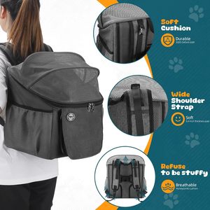 Folding Luxury <b>Small</b> Animal Pet Carrier Zipper Closure Oxford/Nylon Material Eco-Friendly Soft-<b>Sided</b> Bike Rear Seat Dog Basket - Product Image 6
