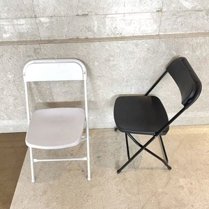 Barato al por mayor silla de plástico Metal blanco negro silla plegable al aire libre muebles de plástico silla y Mesa - Product Image 5