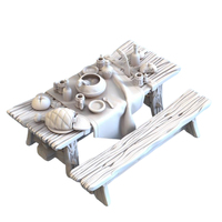 Impression 3D SLA personnalisée en résine blanche Modèle réduit de conception architecturale Meubles miniatures Service d'usinage rapide de prototypes