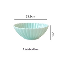 Joli petit bol et assiette en porcelaine modernes et simples, résistants au micro-ondes, bol à soupe créatif, plat tendance