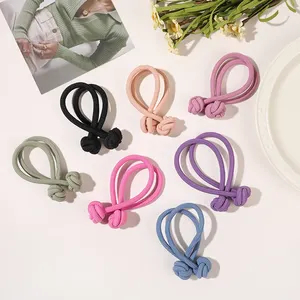 Factory Wholesale Unique Chinese Knot Hair ties for Women Cute Bracelet High Elastic Thick Hair Ties No Damage Ponytail Holders