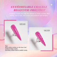 Vernis à ongles Missgel Magic Super Easy Cracked Gel, effet craquelé incroyable, motif craquelé, séchage à l'air, 15 ml, vernis à ongles craquelé