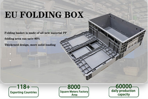 Caixa contínua dobrável resistente Bulk Parts Caixa De Armazenamento 400*300 milímetros Eu Caixa Do Transporte Padrão Com Tampa - Product Image 3