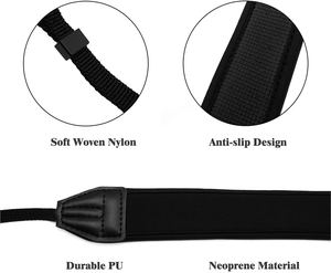 Correa de cámara ajustable antideslizante, correa elástica de neopreno para la mayoría de cámaras Canon <span class=keywords><strong>Nikon</strong></span> Sony DSLR y binoculares - Product Image 3