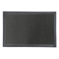 Tapis d'entrée moderne demi-cercle robuste, base en caoutchouc antidérapante extra résistante, profil bas, lavable, anti-salissures avancé