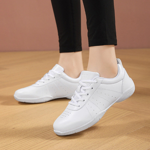 Chaussures de danse de cheerleading blanches directes d'usine, chaussures de compétition pour enfants, étudiants, entraînement d'aérobic, examen, compétition - Product Image 5