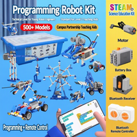 Blocs de construction de robots programmables, ensemble électrique éducatif 9686, plastique ABS, 40 pièces, jouet d'assemblage à engrenages variables pour garçons de 14 ans et plus