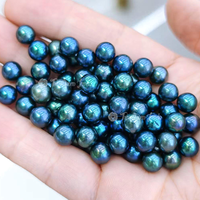Perles de culture d'eau douce naturelles teintées Muses Jewels, 7 à 8 mm, multicolores, rondes, en vrac, accessoires pour la fabrication de bijoux
