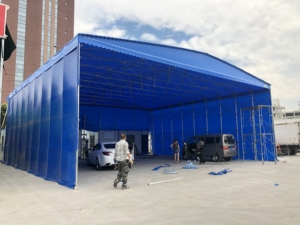 Auvent de garage en acier PVC de haute qualité pour grands événements, rangement de tente <span class=keywords><strong>coulissante</strong></span> personnalisé et bon marché, étanche pour l'extérieur - Product Image 5