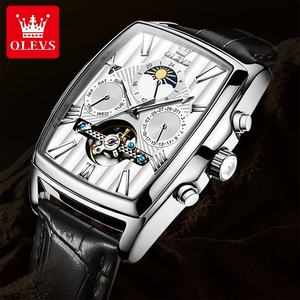 Relojes OLEVS para Hombre, Reloj Mecánico Automático, Tourbillon, Deportivo, Casual, de Negocios, Retro, de Cuero, Relojes Hombre - Product Image 3