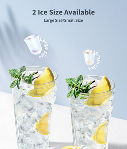 Ecozy Xách Tay Mini Bullet <span class=keywords><strong>Ice</strong></span> <span class=keywords><strong>Maker</strong></span> 6 Phút 9 Cubes 26lbs Tiếng Ồn Thấp Countertop Máy Sản Xuất Nước Đá Với Túi Nước Đá Scoop - Product Image 6