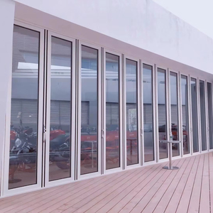 Puertas de Patio Plegables de Aluminio y Vidrio con Rotura de Puente Térmico para Exteriores, Diseño Moderno, Uso en Exteriores y Patios - Product Image 1