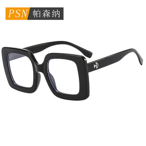 Gafas Ópticas Cuadradas con Montura Completa, Lentes Transparentes Marrones, Unisex, Montura Extra Ancha 2022 - Product Image 2