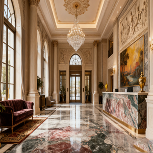 Tavolino da Terra <span class=keywords><strong>in</strong></span> <span class=keywords><strong>Marmo</strong></span> Rosa Quattro Stagioni <span class=keywords><strong>in</strong></span> Pietra Naturale - Product Image 2