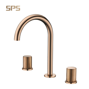 A2034 cao cấp tùy chỉnh kép LEVER Hot nước lạnh rắn brass Mixer tap lưu vực trụ cột Cock sứ vệ sinh phòng tắm bồn rửa vòi nước - Product Image 5