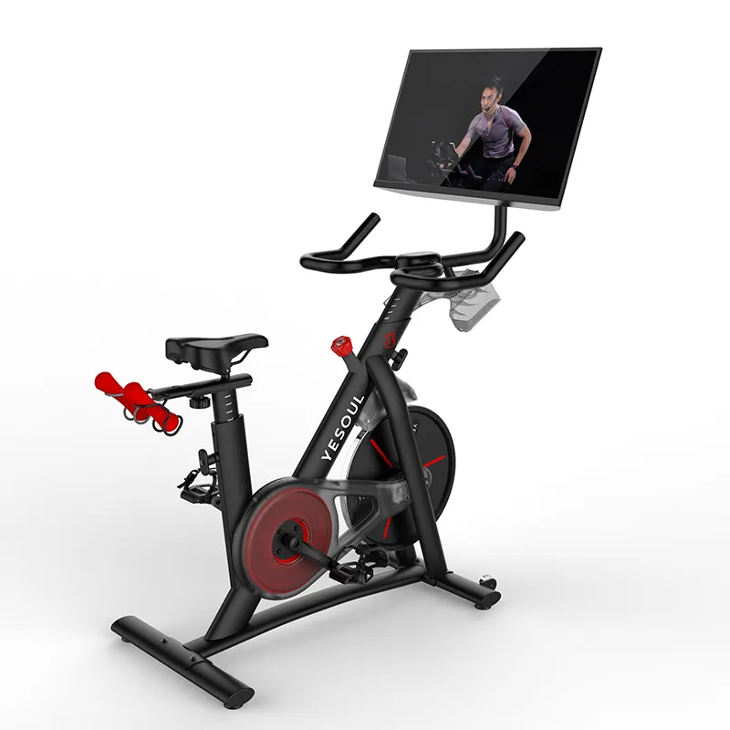 Flywheel Gym Equipment Machine Commercial Body Build Indoor Cycle Adult Exercise Bike With Lcd Multifunctional Handle