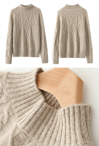 Demi col roulé <span class=keywords><strong>cachemire</strong></span> <span class=keywords><strong>pull</strong></span> en tricot câble personnalisé épais pur <span class=keywords><strong>cachemire</strong></span> <span class=keywords><strong>pull</strong></span> <span class=keywords><strong>femme</strong></span> <span class=keywords><strong>pull</strong></span> ample tricoté <span class=keywords><strong>grande</strong></span> <span class=keywords><strong>taille</strong></span> <span class=keywords><strong>pull</strong></span> - Product Image 2