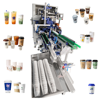 Máquina Automática de Serigrafía de un Solo Color para Botellas Cilíndricas, para Impresión en Vasos de Papel y Plástico
