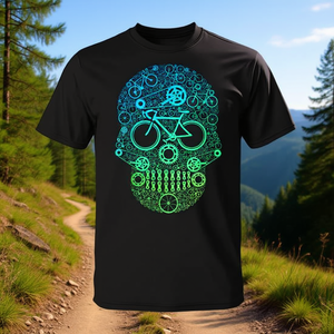 T-shirt sportiva Bicycle Lover Cycling Sugar Skull per ciclisti - Product Image 4