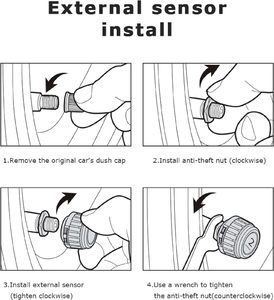 Giám sát áp suất lốp hệ thống không dây năng lượng mặt trời <span class=keywords><strong>RV</strong></span> <span class=keywords><strong>TPMS</strong></span> cảm biến Kit với 4 & 6 áp suất lốp cảm biến và LCD hiển thị - Product Image 4