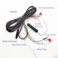 Maßgefertigtes Schlankes 8-Pin Mini-Din-Buchsenkabel mit 6-adrigem Offenem Kabelende für B M W 4 5 6 7 8 Pin Stecker-Buchse Offenes Kabelende