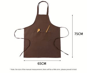 Tablier de chef en lin sans manches, style rétro durable, imperméable et anti-taches, personnalisable avec broderie de logo - Product Image 4