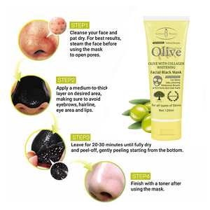 Aichun belleza cuidado de la piel Natural blanqueamiento de oliva con colágeno Facial negro pelar máscara para la piel de todos - Product Image 4