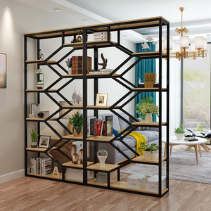 Mueble moderno portátil estantería grande alta, 4 niveles escalera de metal industrial estante de libro madera para sala de estar - Product Image 4