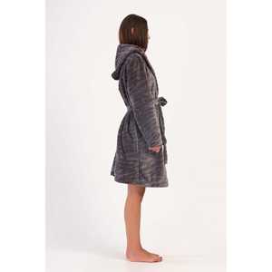 Women's Floral Print Long-Sleeved <b>Hooded</b> <b>Robe</b> Breathable Nightgown with Short Pockets for Home Bride Winter Season - Product Image 3