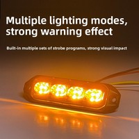 Feu de signalisation à 8 LED 10-30V pour camion et remorque, feu de gabarit latéral clignotant, 9 modes, feu arrière, feu stop, clignotant, 12W