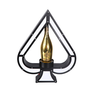 Support à vin Ace Of Spades avec éclairage LED, présentoir moderne pour bouteilles de champagne - Product Image 5
