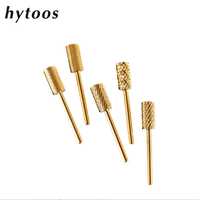 HYTOOS Fraise à ongles en carbure dorée, grande barillette, 3/32, pour manucure, élimination du gel, accessoires de perçage, fournisseur