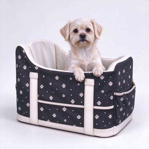 Asiento elevador para perros pequeños para consola central de coche, cama portátil para mascotas, transportín de seguridad para viajes al aire libre - Product Image 1