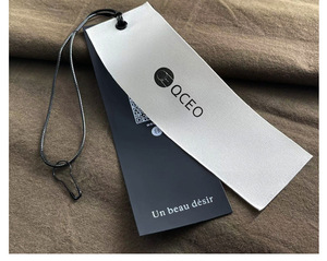 Tùy chỉnh gia cố dây giày <span class=keywords><strong>Manila</strong></span> Giấy trống treo tag với dây chuỗi cho quần áo may mặc <span class=keywords><strong>Manila</strong></span> thẻ trống với dây sản phẩm - Product Image 5