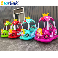 Voiture tamponneuse électrique Princesse pour deux personnes, simulant la conduite, avec musique et lumières, pour parcs d'attractions intérieurs/extérieurs pour enfants