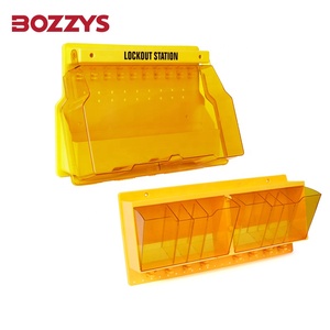 BOZZYS <span class=keywords><strong>Porte</strong></span> de station de verrouillage d'équipement industriel de luxe avec couvercle et étiquettes trilingues Type <span class=keywords><strong>cadenas</strong></span> PC et plastique - Product Image 5