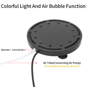 Lampe à bulles d'air <span class=keywords><strong>LED</strong></span> pour <span class=keywords><strong>aquarium</strong></span> JSD Q9 Q12, 9/12 <span class=keywords><strong>LED</strong></span>, changement de couleur, lumière décorative submersible pour <span class=keywords><strong>aquarium</strong></span>, 90-260V - Product Image 4