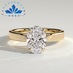 Bague <span class=keywords><strong>Solitaire</strong></span> Unique en Or Pur avec Diamant de Laboratoire Certifié IGI, Coupe <span class=keywords><strong>Coussin</strong></span> Longue et Large, Bijoux Fins - Product Image 5