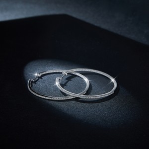 Ingrosso gioielli Moissanite 50mm grande Huggie VVS1 D colore Moissanite <span class=keywords><strong>orecchini</strong></span> a cerchio con GRA 925 gioielli in <span class=keywords><strong>argento</strong></span> per le donne - Product Image 3