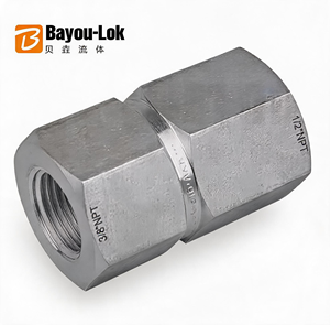 Raccord <span class=keywords><strong>de</strong></span> valve en acier inoxydable 316L, raccord femelle égal, couplage Bayou-Lok NPT BSP, connecteur <span class=keywords><strong>de</strong></span> tuyau - Product Image 1