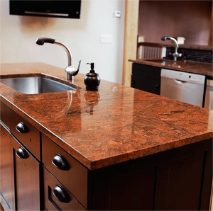 Custom-Cut Maple Granito Vermelho Lajes-Luxo Pedra para Escadas & Característica Paredes - Product Image 1