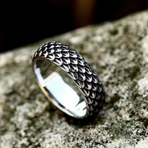 Escala do dragão Anel para homens Aço inoxidável Titanium Aço Vintage <span class=keywords><strong>Retro</strong></span> Simples Moda Motociclista Jóias Atacado - Product Image 4