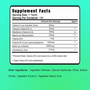 Vitaminas del Complejo B Personalizables en Oferta - Vitaminas del Complejo B con Vitamina C y Ácido Fólico - Vitaminas para el Apoyo Inmunitario y la Energía Celular - Product Image 2