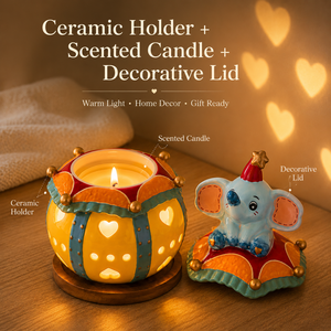 Mini Lampe <span class=keywords><strong>de</strong></span> Chevet Céramique Éléphant Cirque, Projecteur Portable Cœur et Ombre, Petite Figurine Animale pour Enfants, <span class=keywords><strong>Aide</strong></span> au Sommeil - Product Image 4
