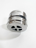 Moule d'extrusion en acier Huayi H13 Modèle 34 pour profilé triangulaire creux en alliage d'aluminium à 4 trous, qualité industrielle CN/GUA