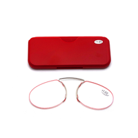 Fabricant de gros pas cher Optimum incassable minuscule optique lunettes de lecture Mini Clip sur le nez Pad Anti Blue Light verre