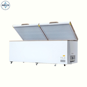Congelador de arcón de puertas dobles de gran capacidad de 1000l, congelador profundo de puerta abierta superior de refrigeración directa, almacenamiento de alimentos congelados/CARNE/mariscos - Product Image 3