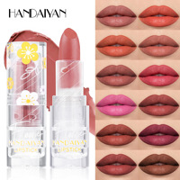 Rouge à lèvres minéral crème longue tenue, waterproof, anti-transfert, 12 couleurs, modulable, non desséchant, portable, scintillant, tendance, OEM ODM
