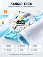 T-shirts de créateur respirants, streetwear, t-shirts de sport, t-shirts de course pour hommes, t-shirts à séchage rapide, t-shirts amples pour hommes, vente en gros